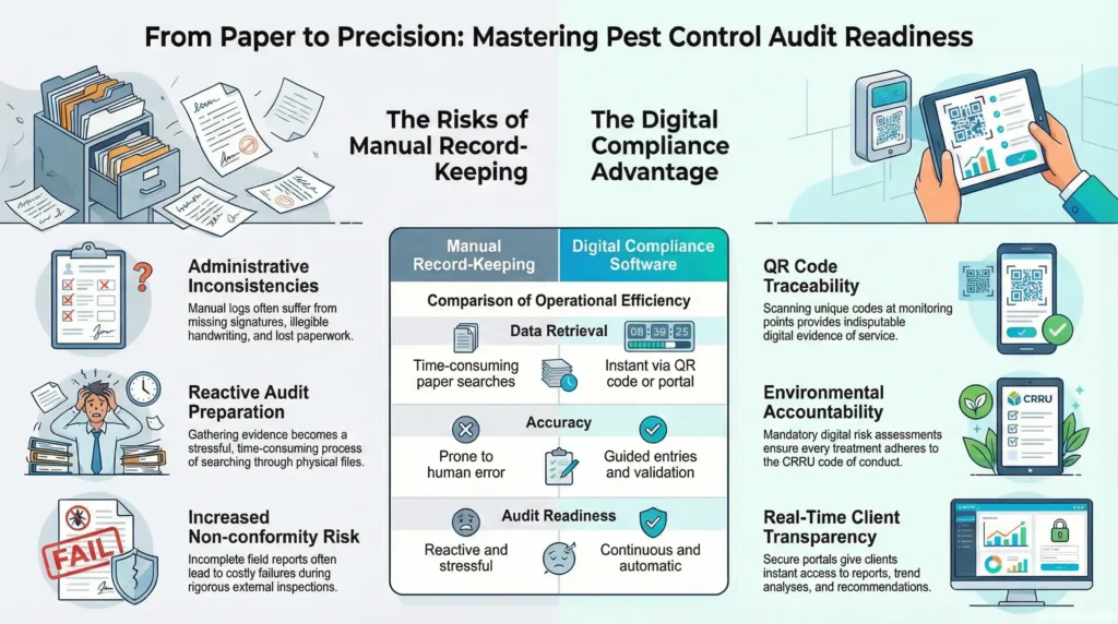 pest control compliance software, audit ready pest management, automatic reports and digital records